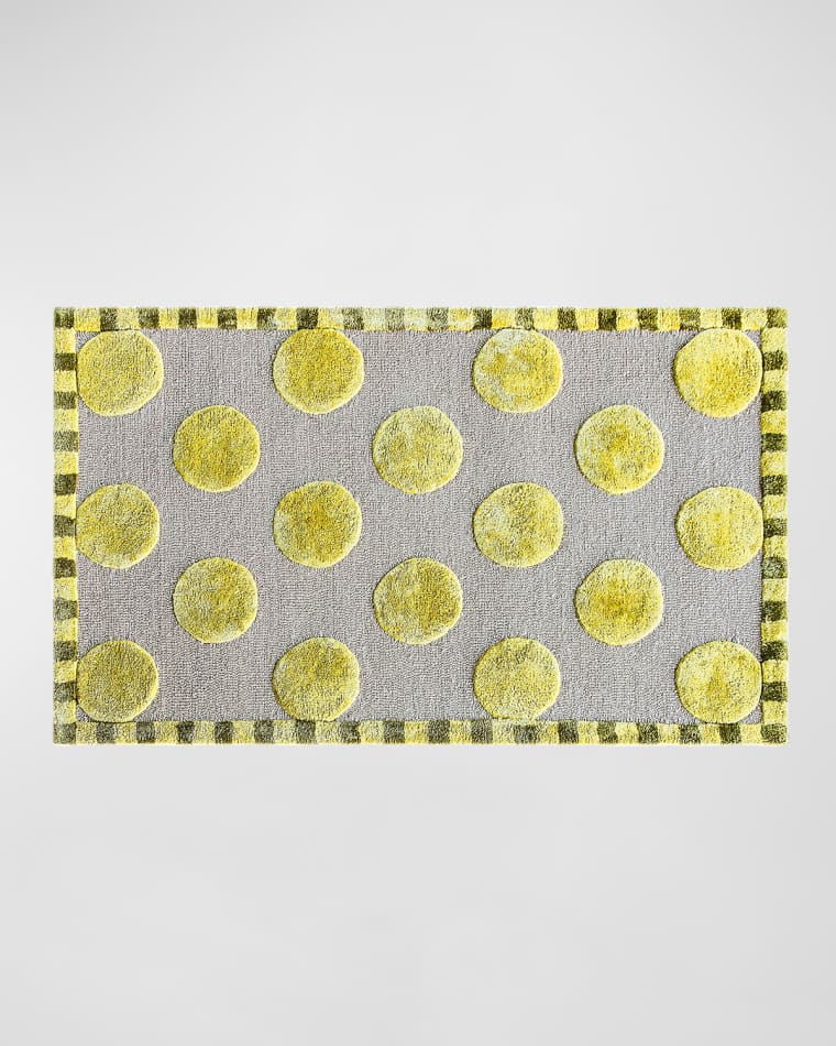 MacKenzie-Childs Macro Dot Chartreuse Rug, 2' x 4'