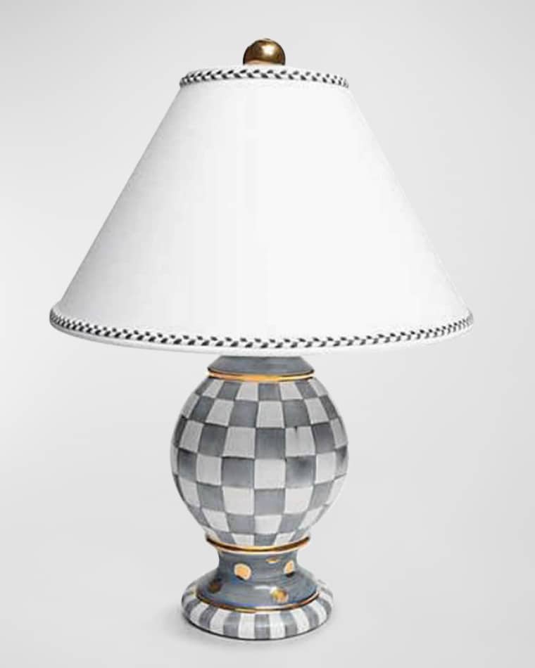 MacKenzie-Childs Sterling Check Globe Lamp
