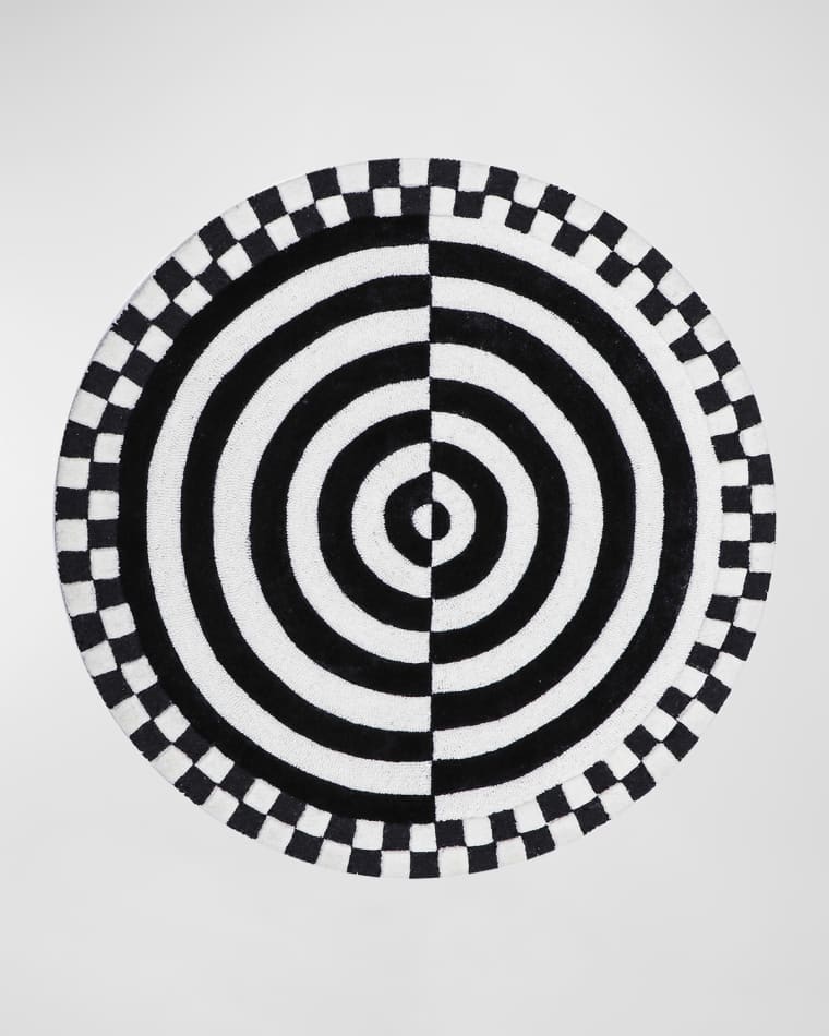 MacKenzie-Childs Courtly Check Concentric Circle Rug, 3' Round