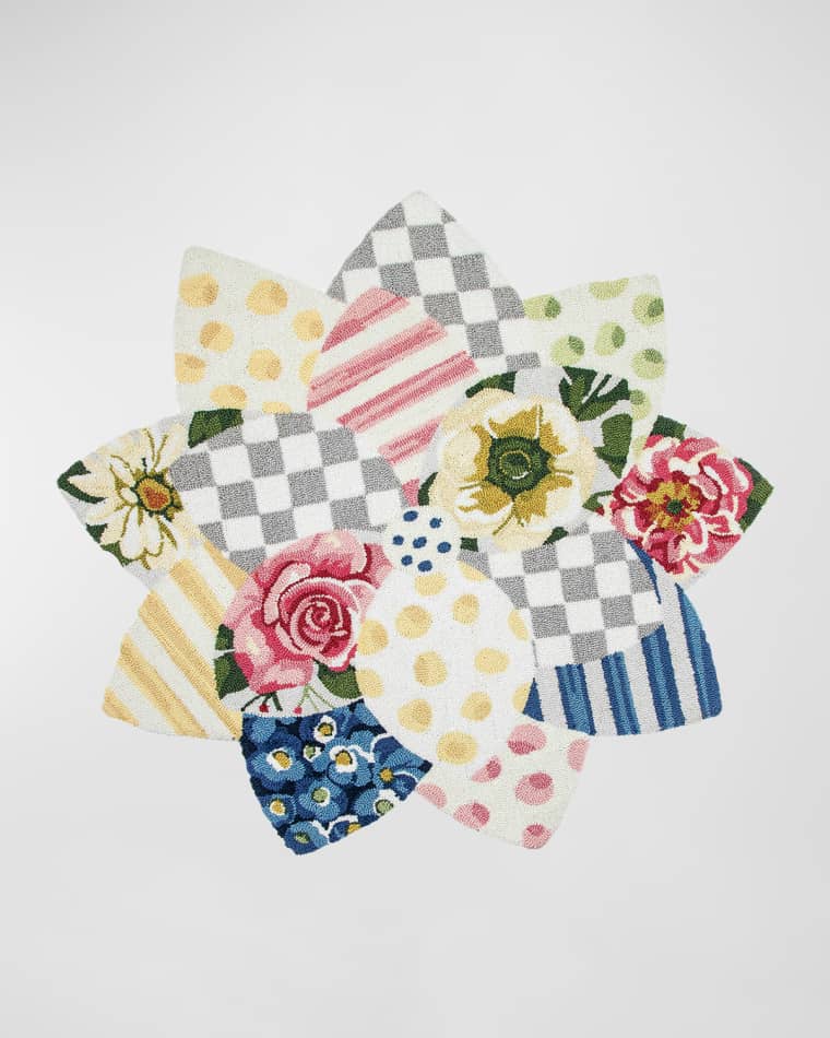 MacKenzie-Childs Wildflowers Rug, 4' Round