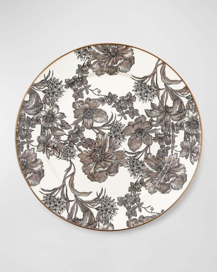 MacKenzie-Childs Sterling English Garden Enamel Charger Plate