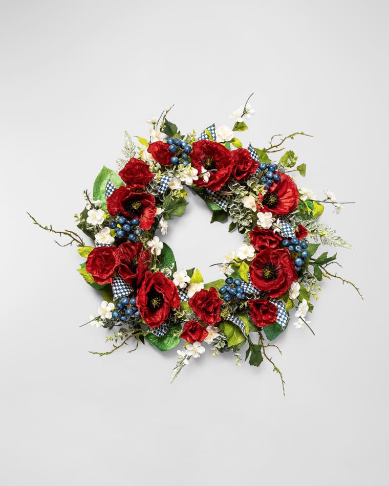 MacKenzie-Childs Royal Poppy Wreath