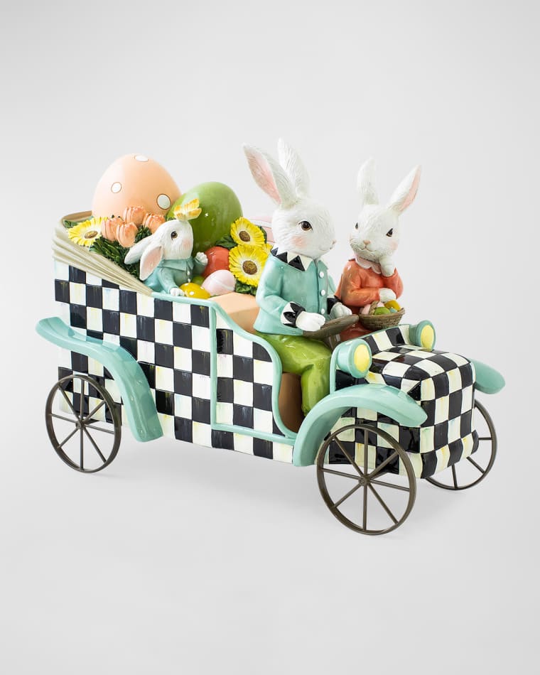 MacKenzie-Childs Courtly Check Spring Fling Rabbit Car