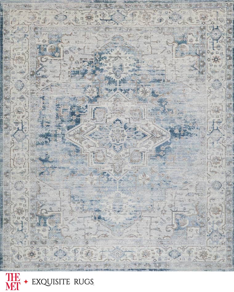 Exquisite Rugs x THE MET Vintage Loom Beige, Cream, & Blue Rug, 10' x 14' Vintage Loom Beige, Cream, & Blue Rug, 9' x 12' Vintage Loom Beige, Cream, & Blue Rug, 8' x 10'