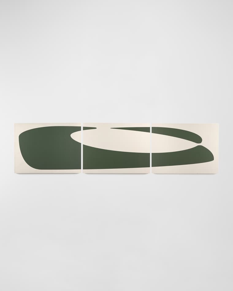 Four Hands Art Studio "Organic Curves II Triptych" Print by FH Art Studio