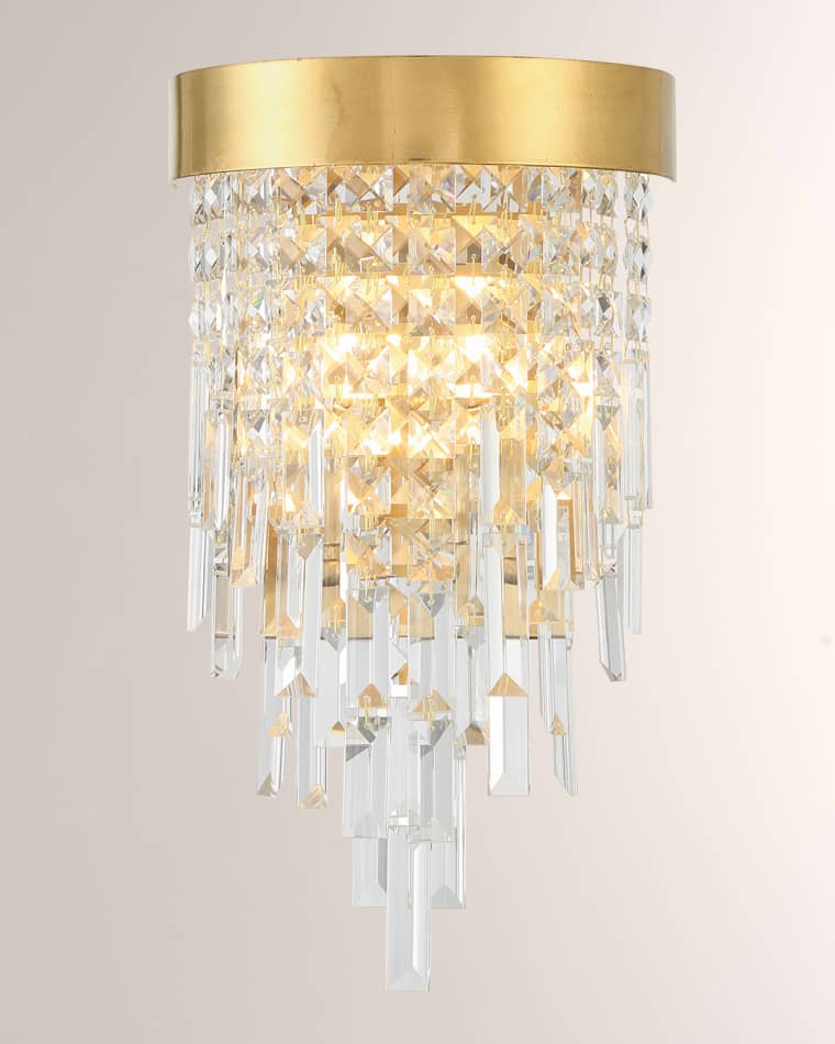 Crystorama Winfield 2-Light Antiqued Gold Wall Mount