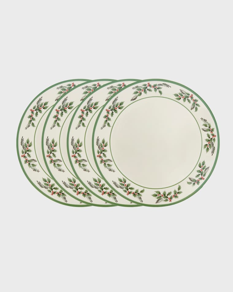 Spode Holly Dinner Plates, Set of 4