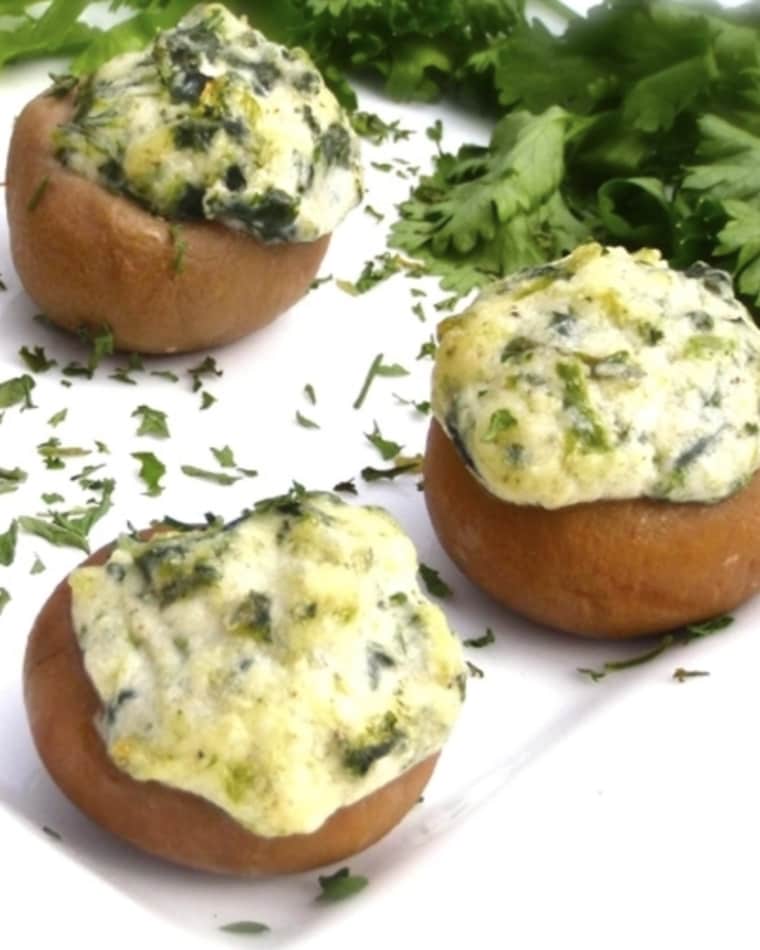 The Cajun Turkey Co Boursin & Spinach Stuffed Mushrooms, 10 Pieces - Serves 5-10