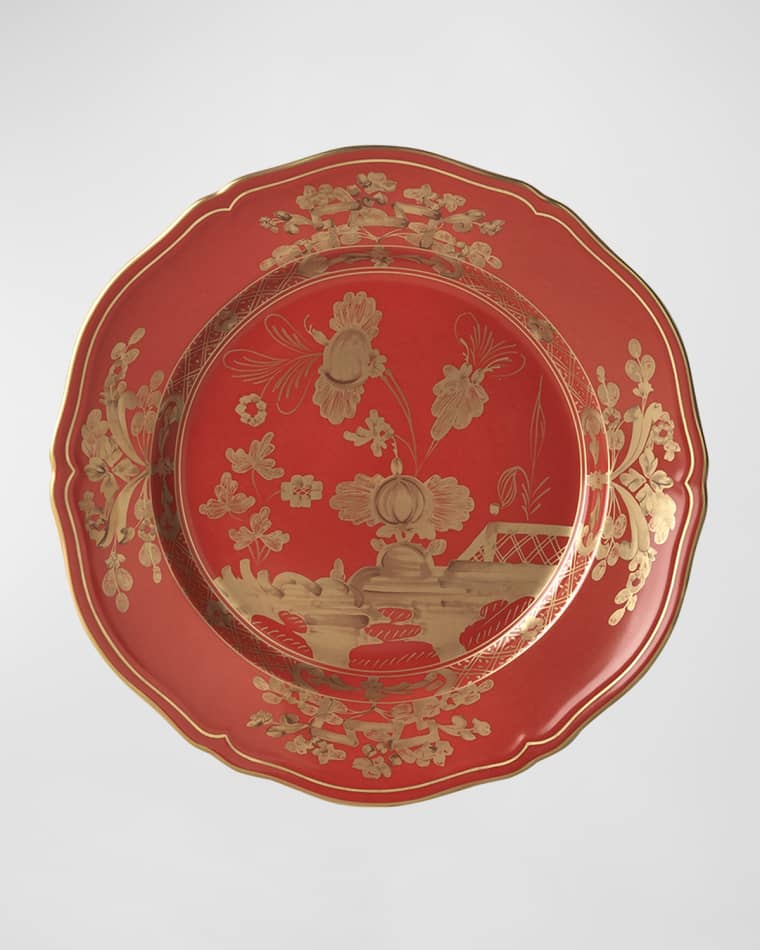 GINORI 1735 Oriente Italiano Rubrum Dinner Plate Oriente Italiano Rubrum Bread Plate Oriente Italiano Rubrum Soup Plate