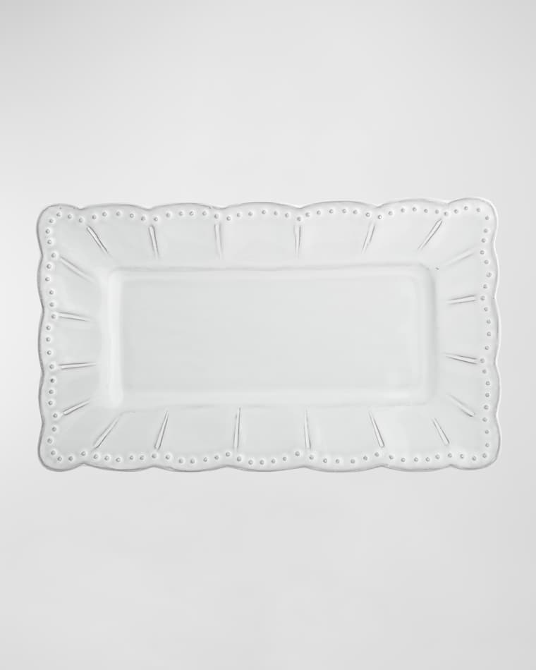 Arte Italica Bella Bianca Small Rectangular Platter