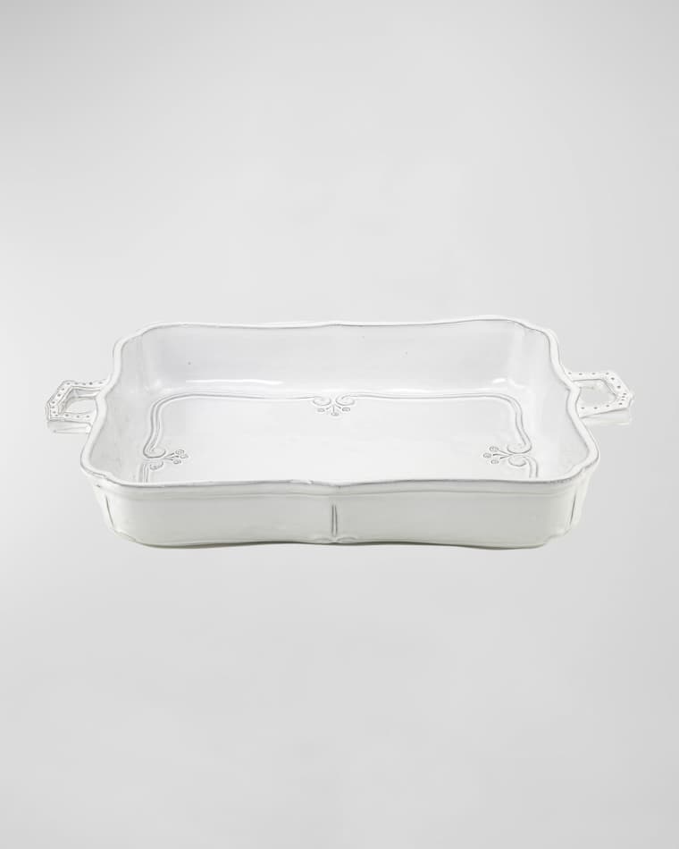 Arte Italica Bella Bianca Rectangular Lasagna Dish
