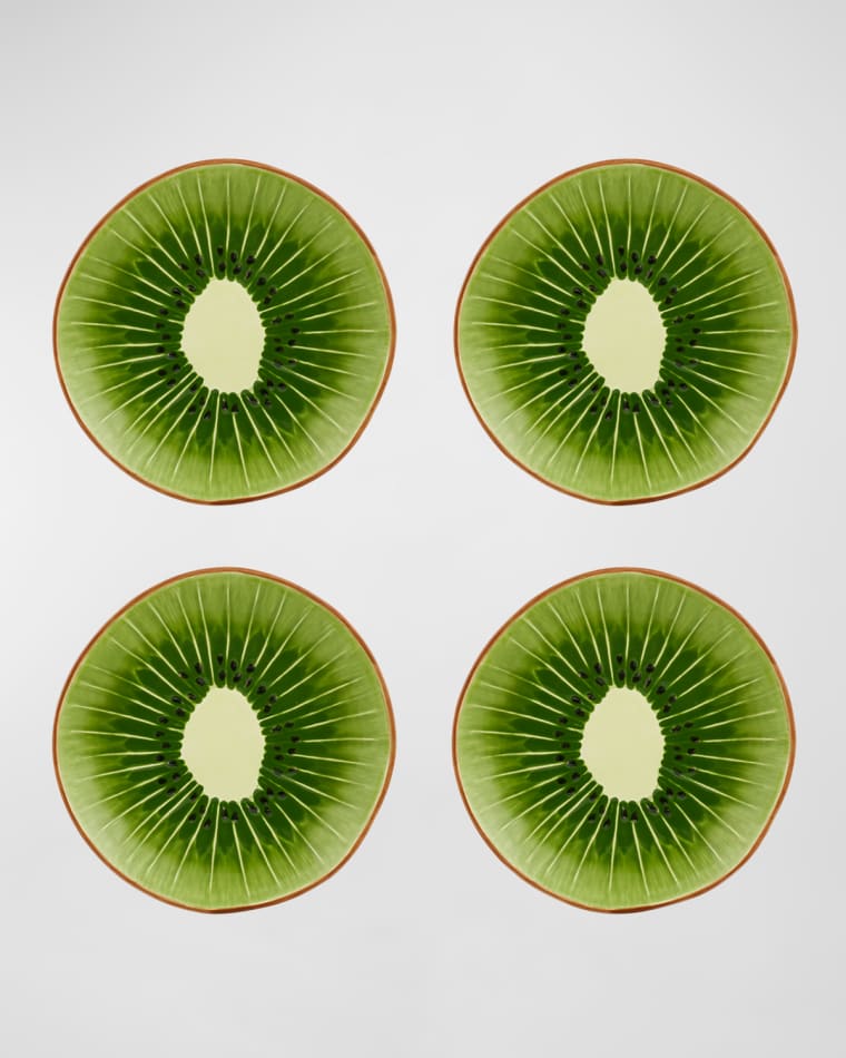 Bordallo Pinheiro Kiwi Dessert Plates, Set of 4