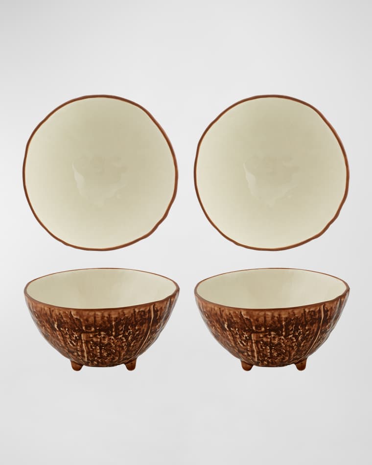 Bordallo Pinheiro Coconut Bowls, Set of 4