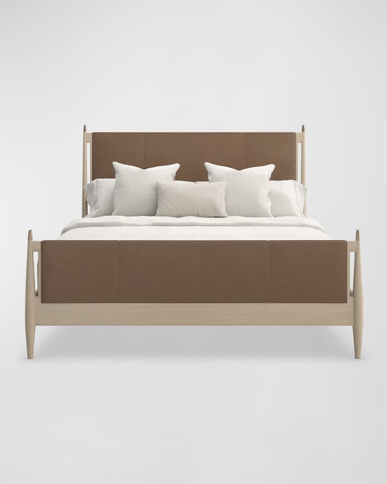 Caracole Rhythm Leather King Bed