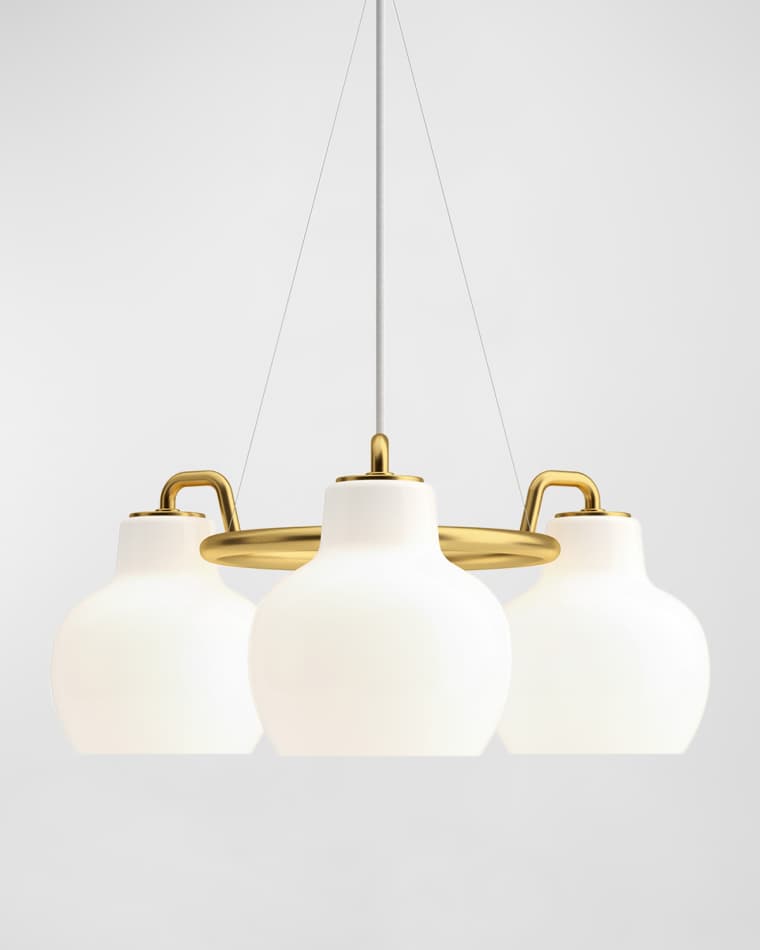 Louis Poulsen VL Ring Crown 3-Light Chandelier, 9"