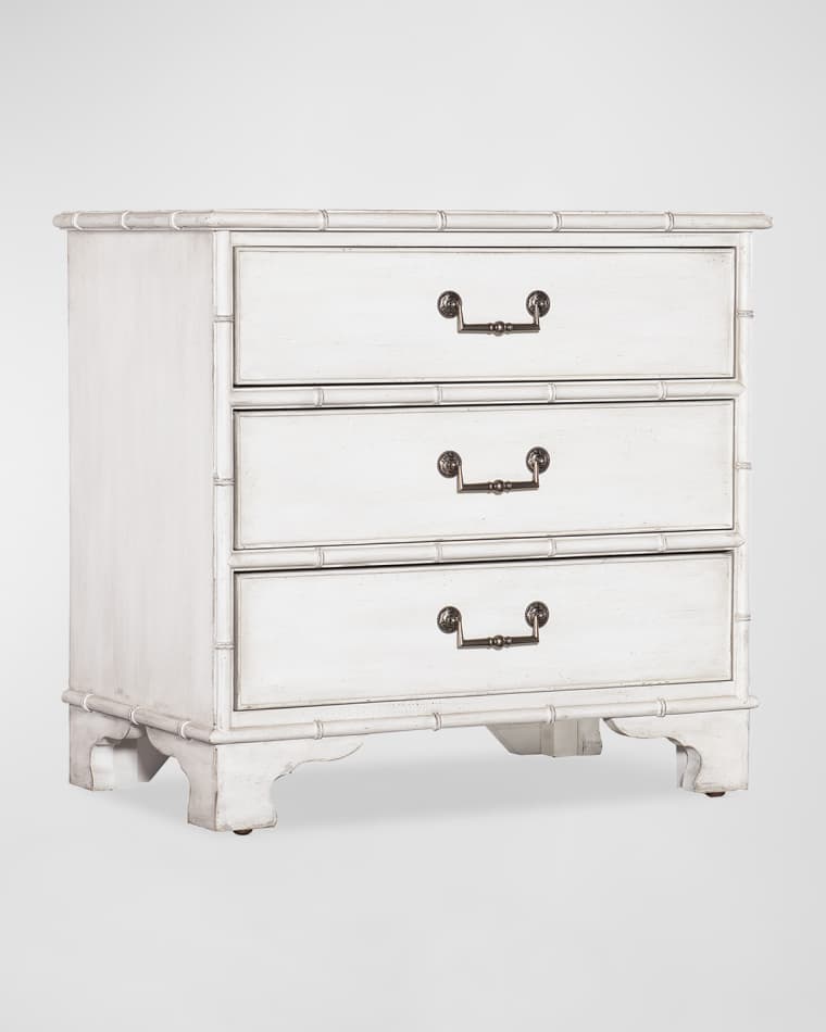 Hooker Furniture Charleston White 3-Drawer Nightstand