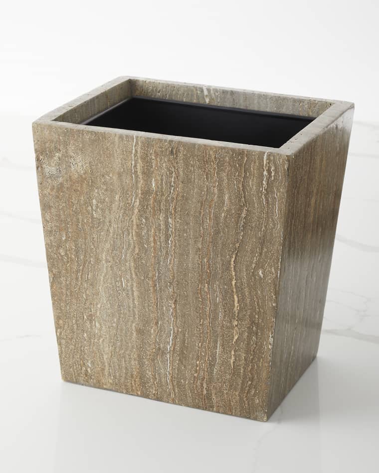 Pigeon and Poodle Bowen Rectangle Wastebasket, Gray