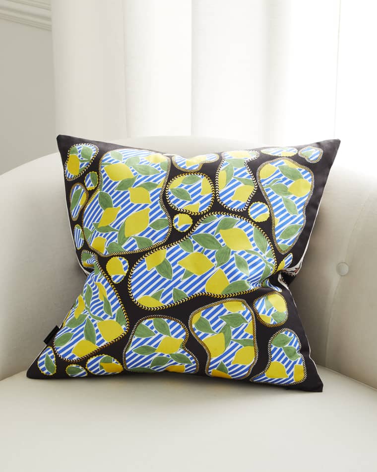 Christian Lacroix Lemon Pebbles Cushion, 20" Square