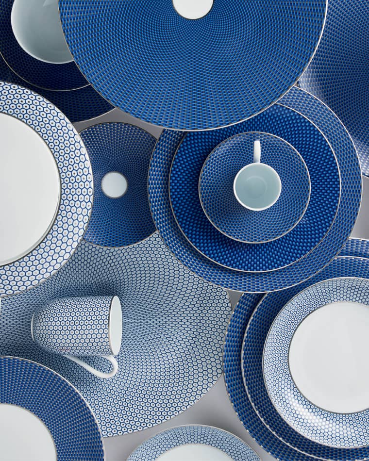 Raynaud Tresor Blue Dessert Plate Tresor Blue Rim Soup Plate Tresor Blue Buffer Plate