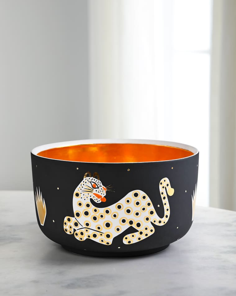 Waylande Gregory Leopard Chubby Bowl