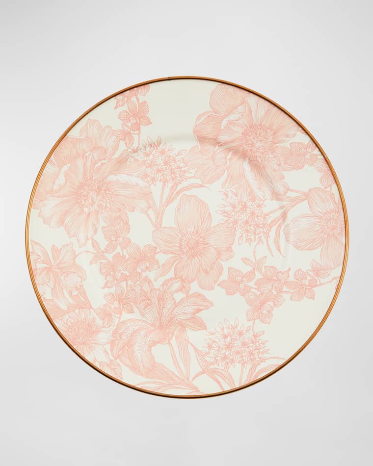 MacKenzie-Childs Rosy English Garden Enamel Salad/Dessert Plate