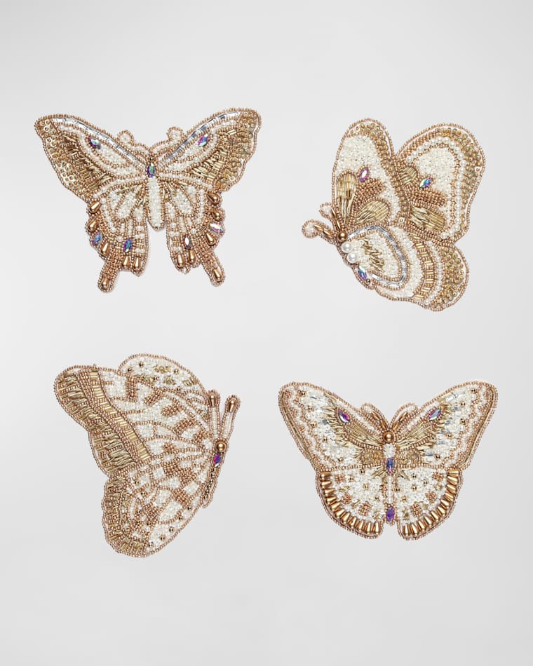 Kim Seybert Papillon Beaded Coasters, Set of 4