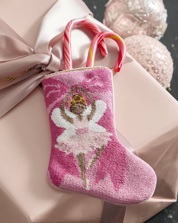 Bauble Stockings x Sainty Nelsen "The Brianna Black Ballerina" Mini Bauble Stocking