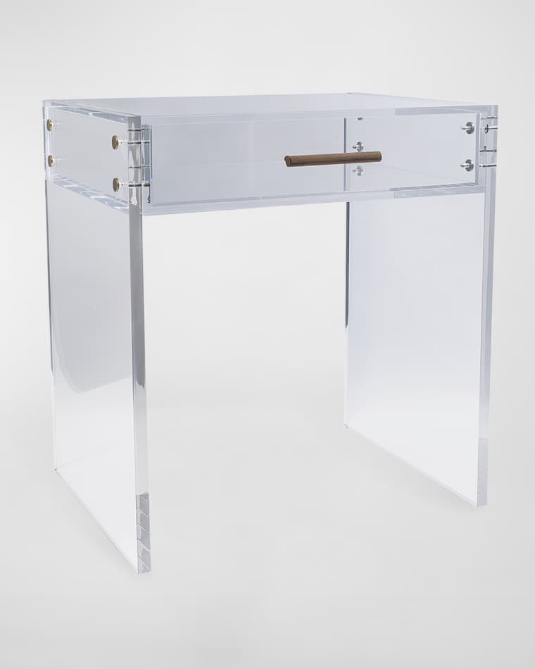 Port 68 Milan Clear Tray Top End Table