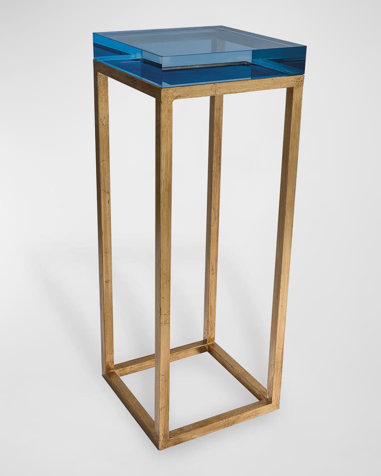 Port 68 Drake Acrylic & Gold Leaf Accent Table
