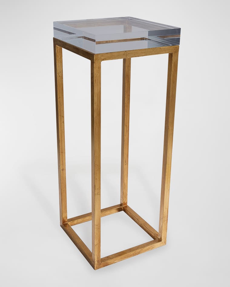 Port 68 Drake Acrylic & Gold Leaf Accent Table