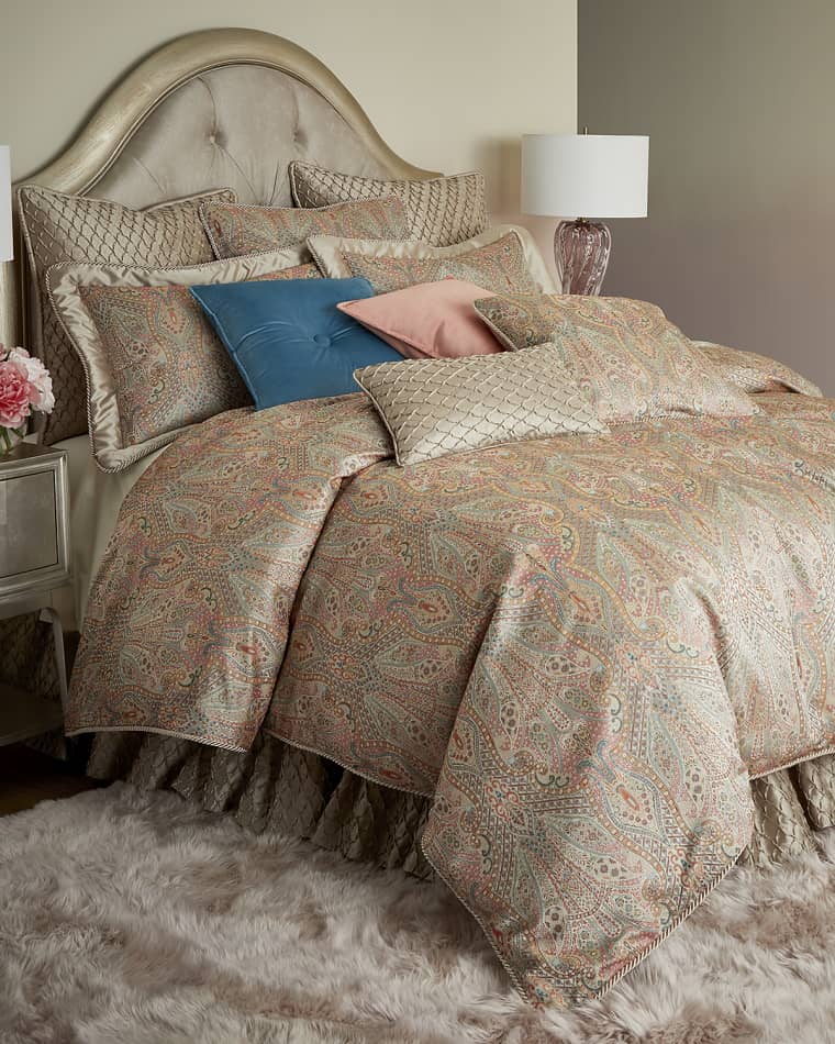 Austin Horn Collection Imperial 3-Piece Duvet Set, Queen Imperial Main Euro Sham Imperial Diamond Euro Sham