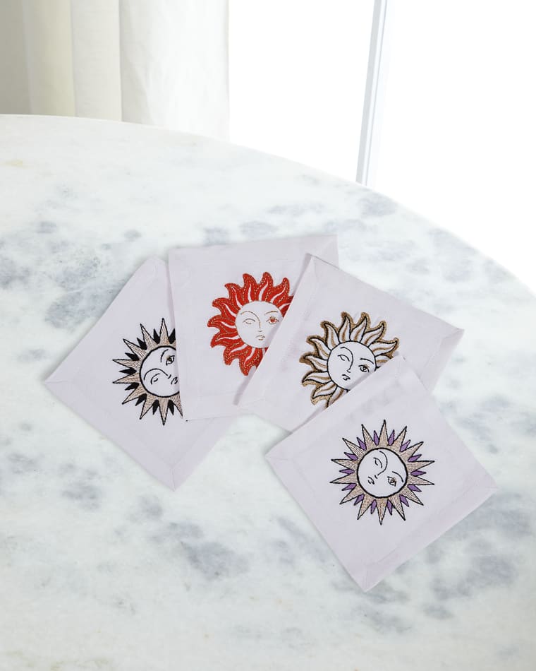 Jonathan Adler Sun Cocktail Napkins, Set of 4