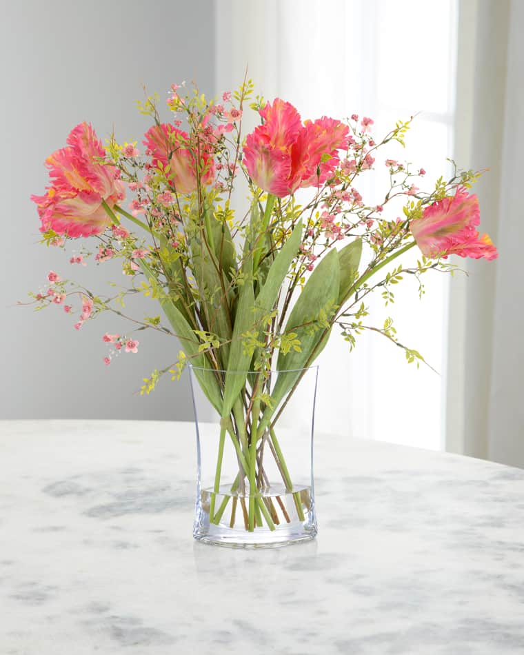 John-Richard Collection Sherbert Delight 25" Faux Floral Arrangement in Glass Container