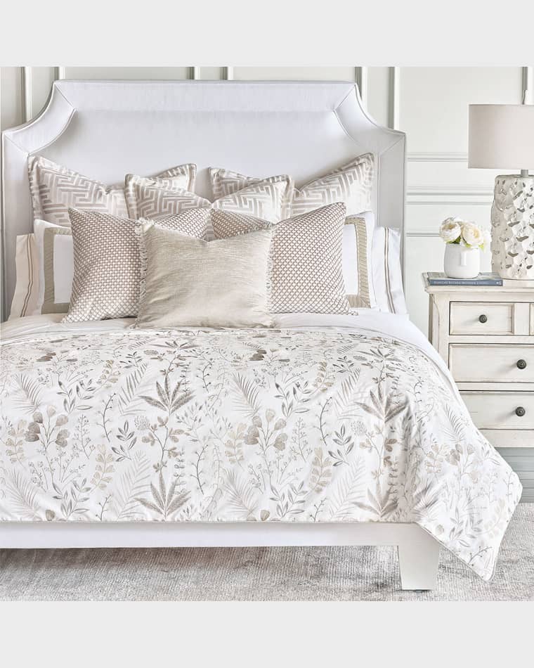 Barclay Butera by Eastern Accents Sussex Embroidered Queen Duvet Cover Sussex Embroidered King Duvet Cover Sussex Greek Key Euro Sham