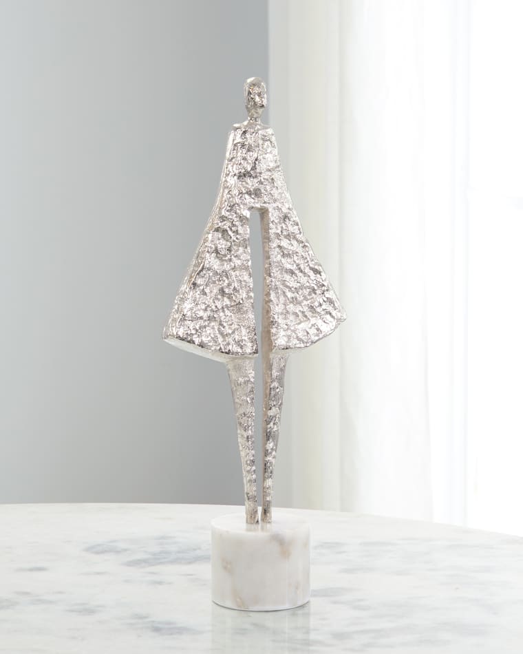 John-Richard Collection Candid Silhouette Sculpture on Marble, 24" Tall