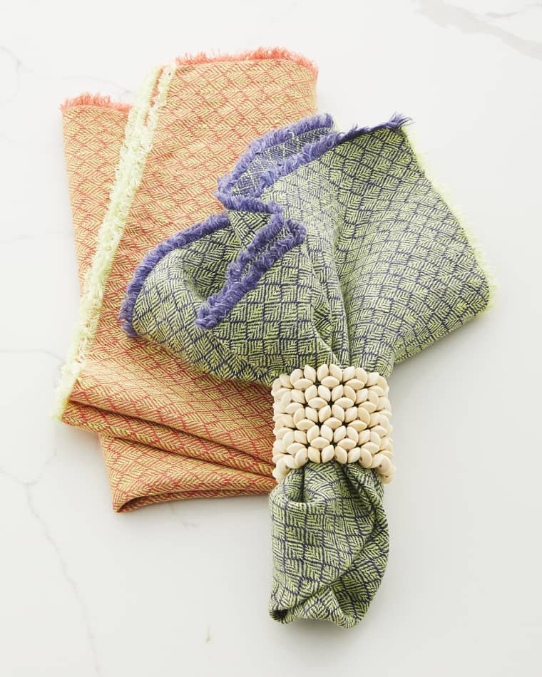 Deborah Rhodes Washed Jacquard Napkins, Set of 4