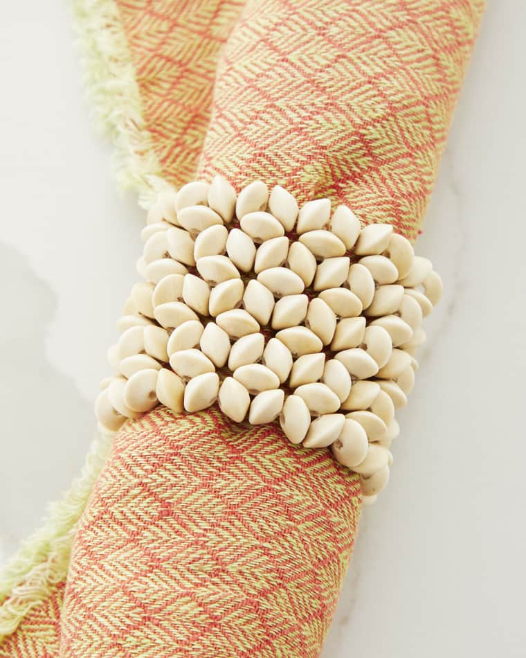 Deborah Rhodes Floral Wood Cuff Napkin Ring