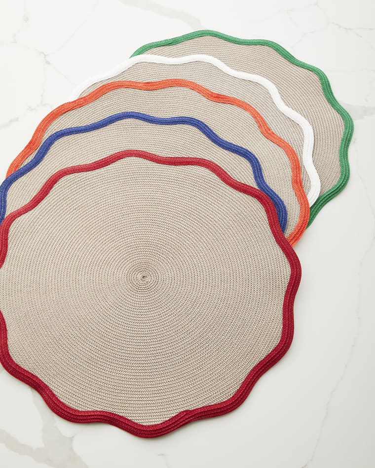 Deborah Rhodes Spring Scallop Border Placemats, Set of 4