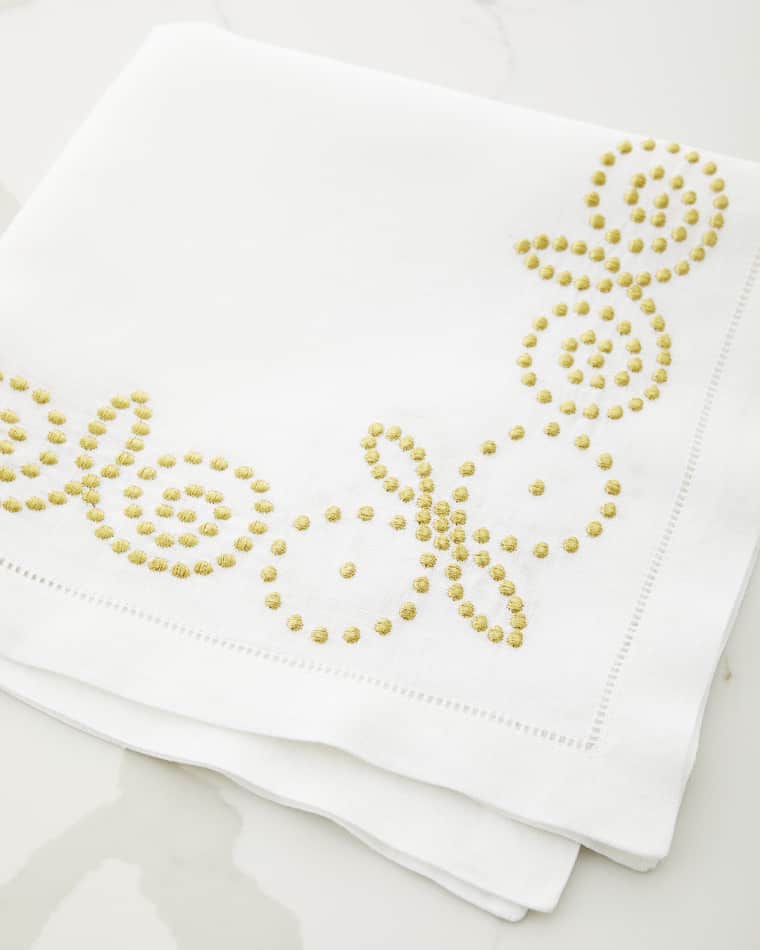 Deborah Rhodes Henna Embroidered Napkins, Set of 4