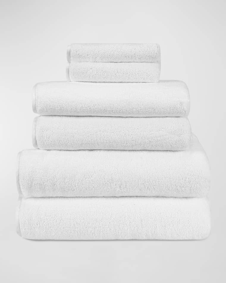 Home Treasures Wreath Fingertip Towels, Set of 2 Bodrum 6-Piece Turkish Terry Cloth Bath Towel Set