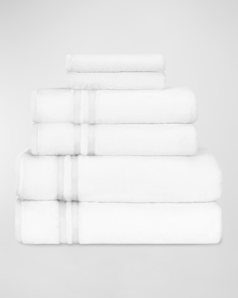 Home Treasures Ribbons 6-Piece Turkish Terry Cloth Bath Towel Set
