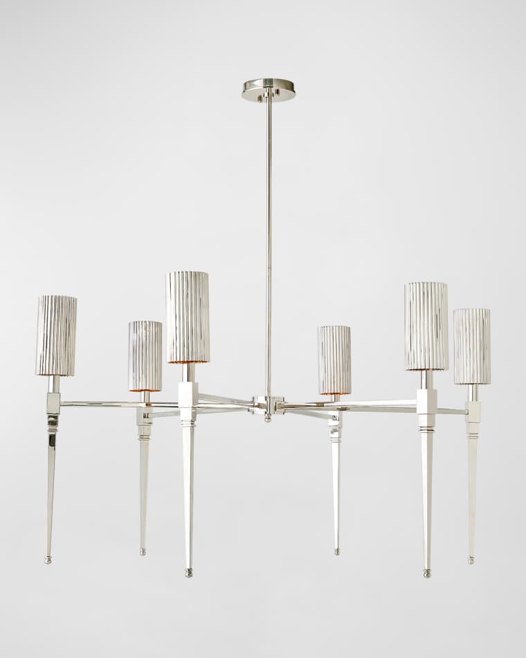 Global Views Fluted Brass Chandelier
