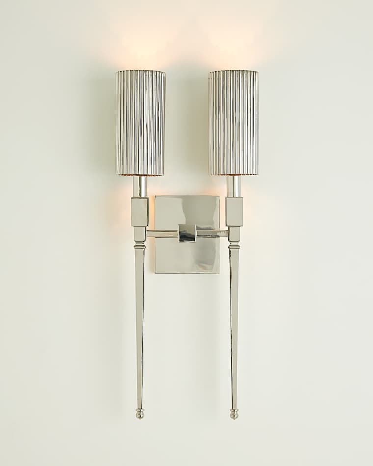 Global Views Fluted Double Sconce - 24"