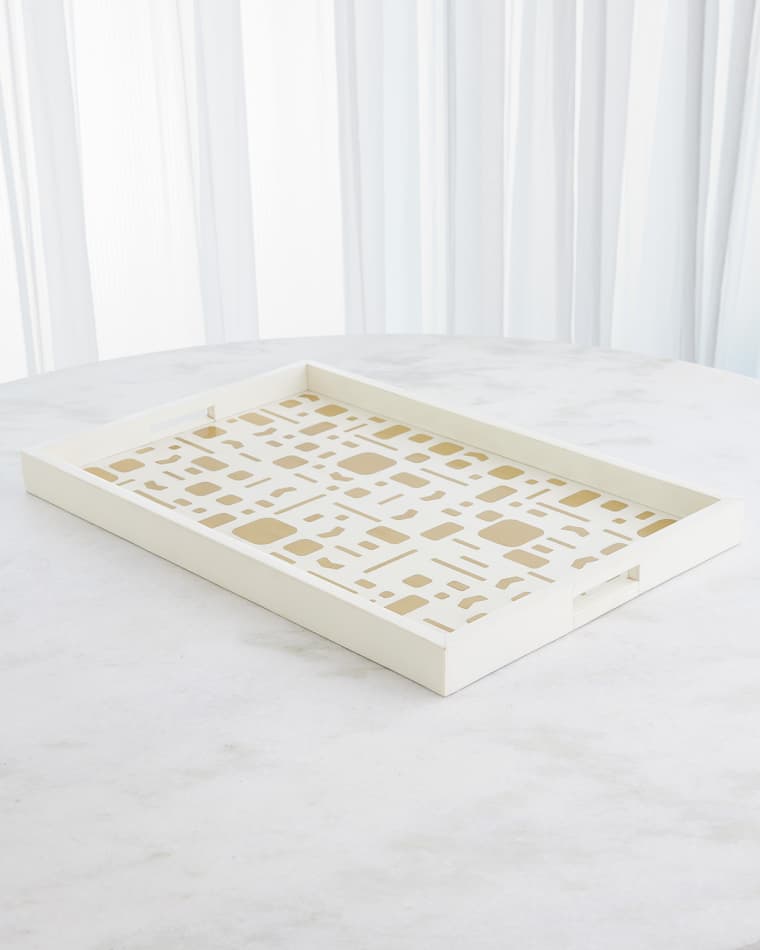 Global Views Brass Jali Box Tray