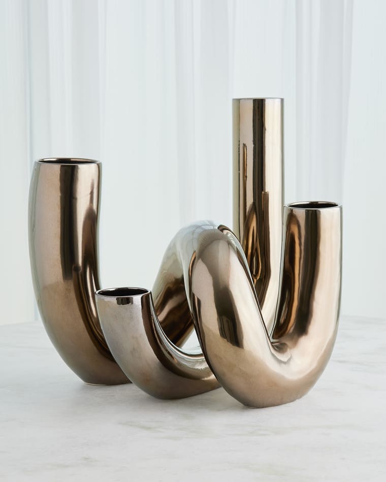 Global Views Cellentani Vase Set, Bronze