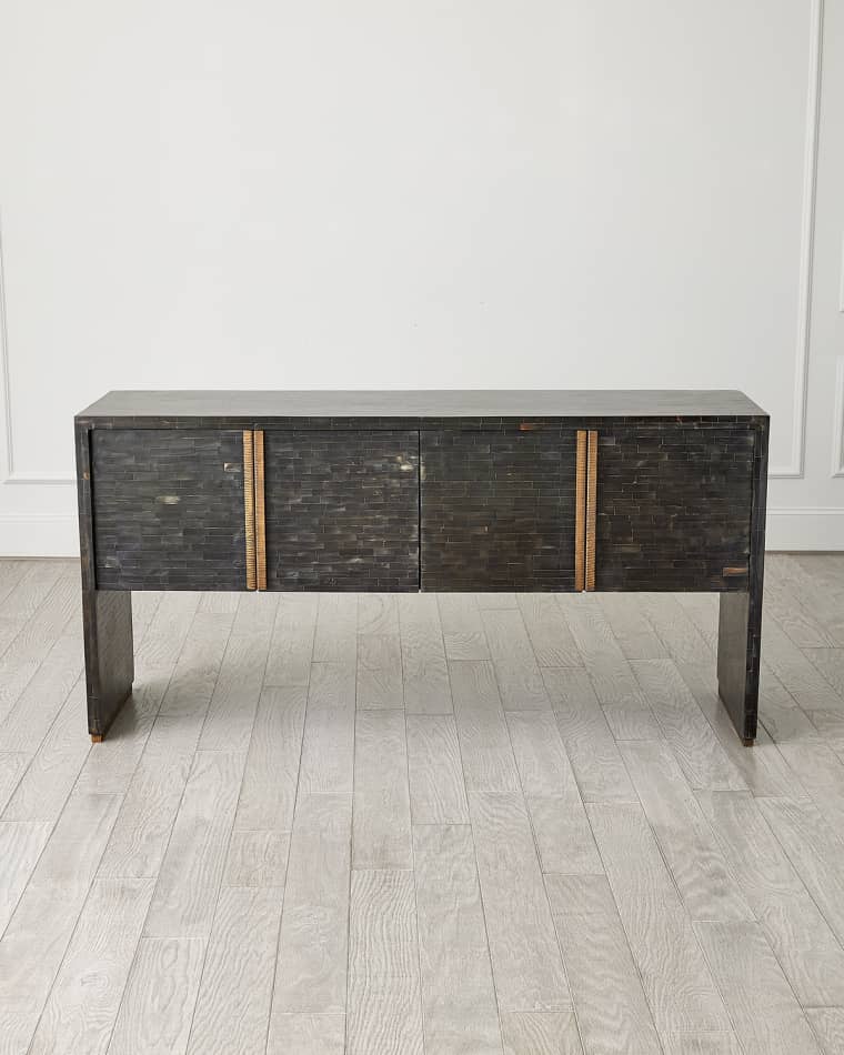 Global Views Horn Inlay Console Table