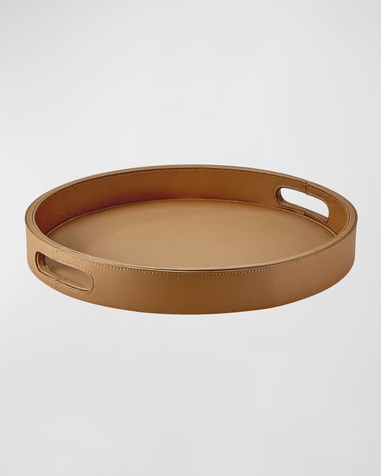 Graphic Image Leather Bar Tray