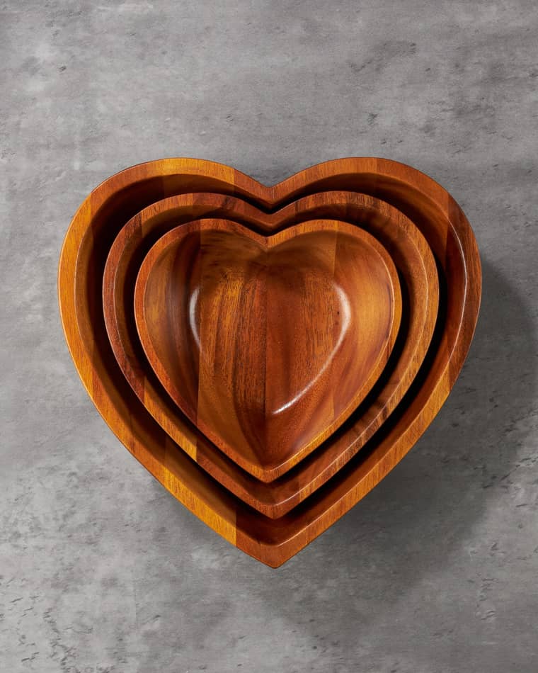 Nambe Eat Your Heart Out Nesting Bowls, Set of 3