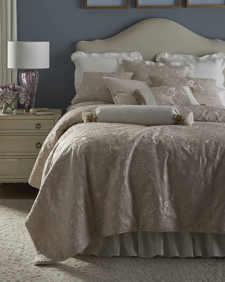 Austin Horn Collection Tulip Embroidered King 3-Piece Comforter Collection Tulip Embroidered Queen 3-Piece Comforter Collection Tulip Embroidered Reversible Euro Sham