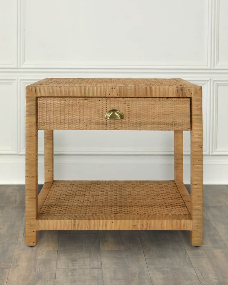 Worlds Away Reed End Table